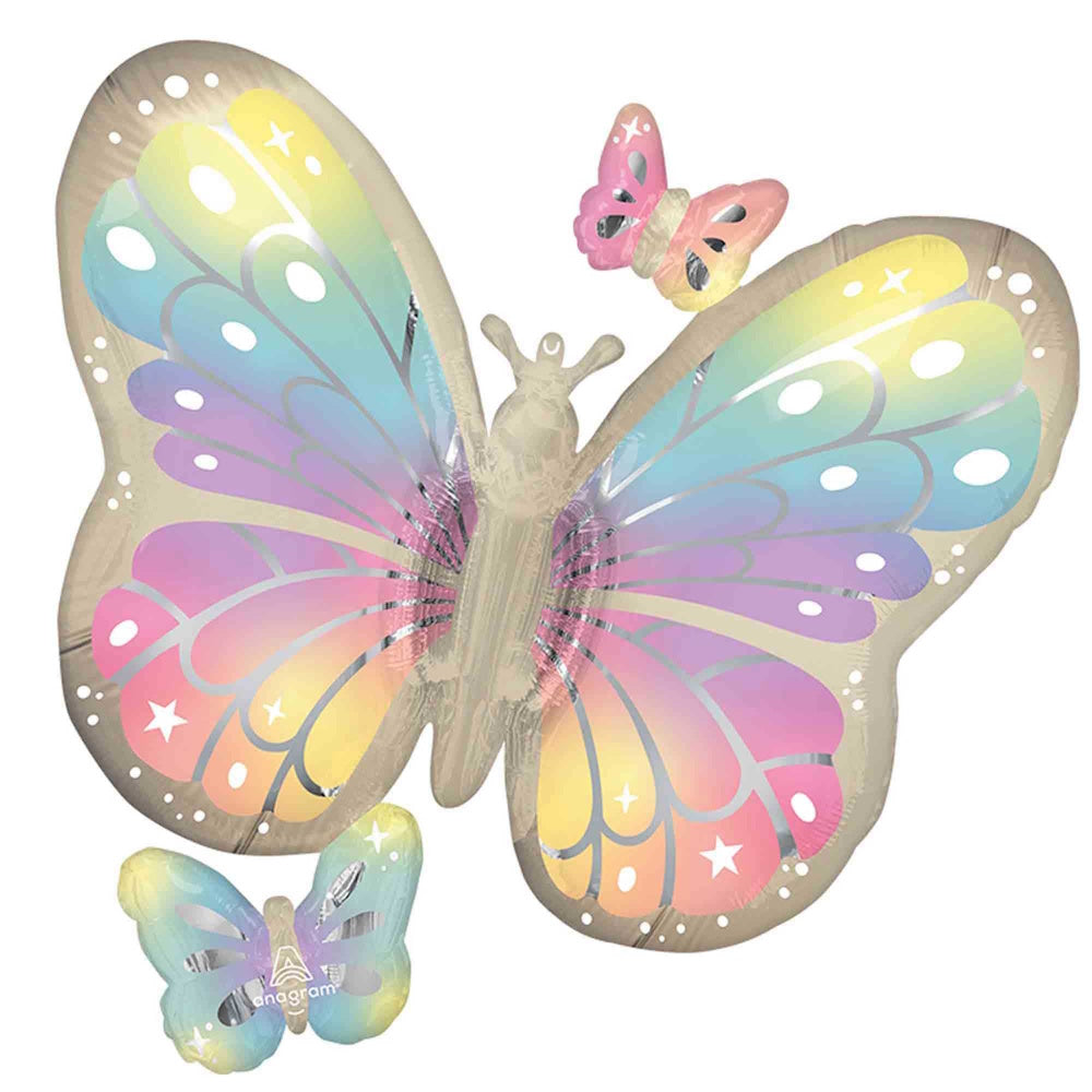 Fluttering Dreams Butterfly SuperShape Foil Balloon