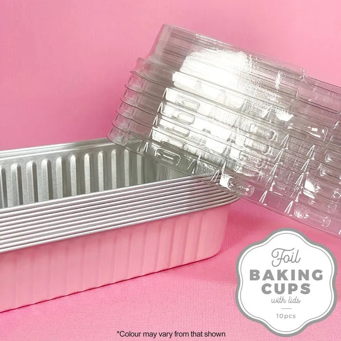 Wish Foil Rectangle Baking Cups (Mini Loaf Pan) 10pk - Light Pink