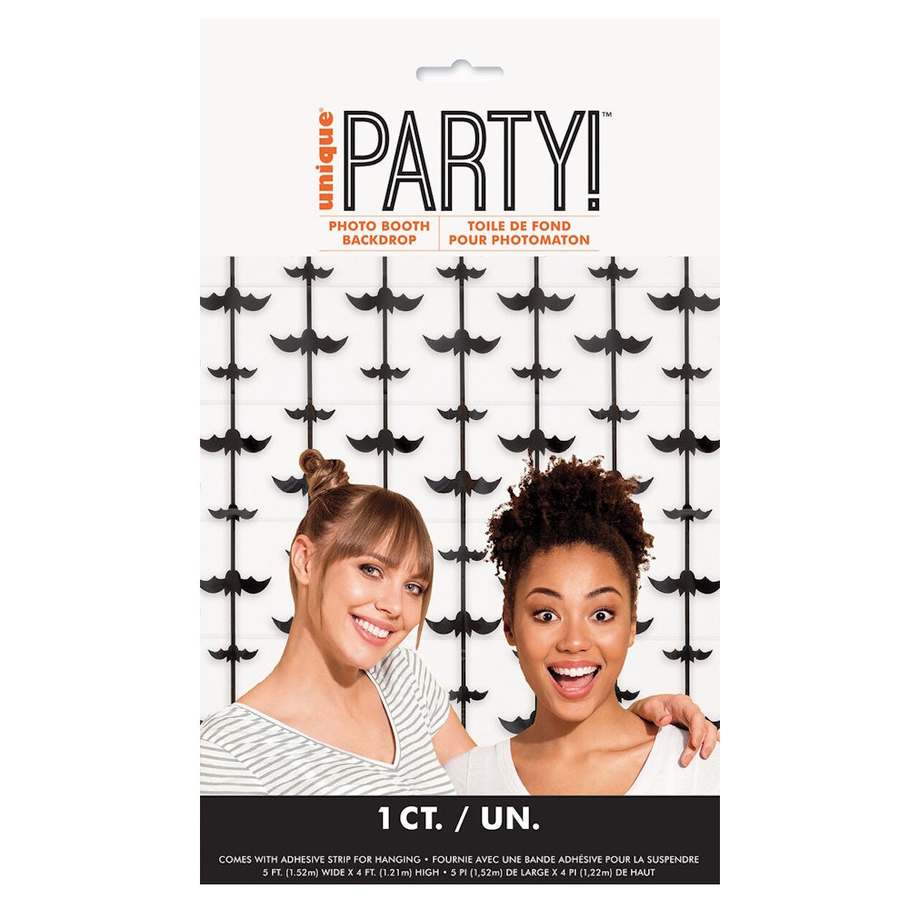 Foil Black Bat Photo Booth Backdrop