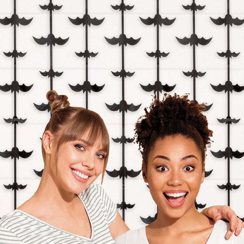 Foil Black Bat Photo Booth Backdrop