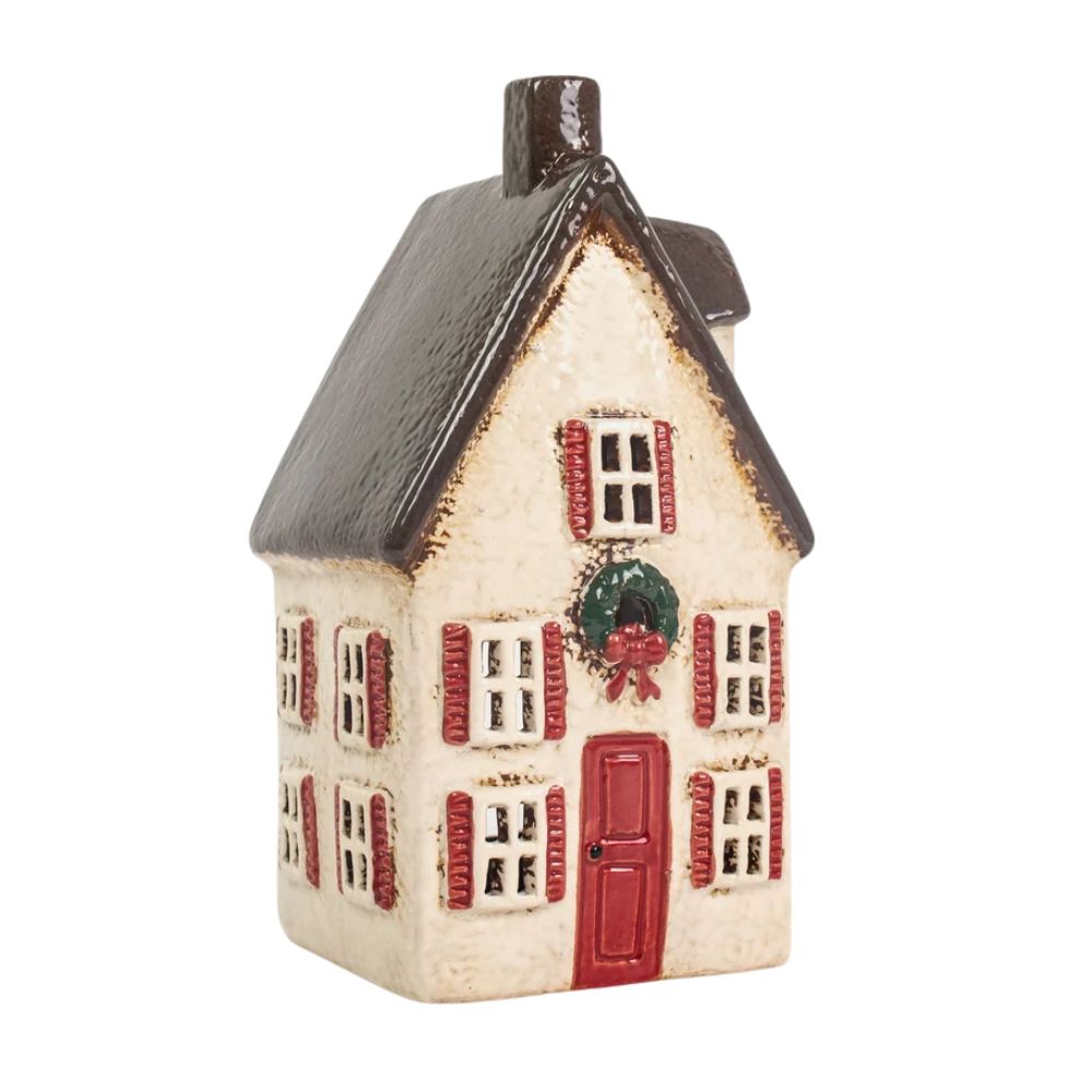 Nordgard Tea Light House Tall Villa with Bow Wreath