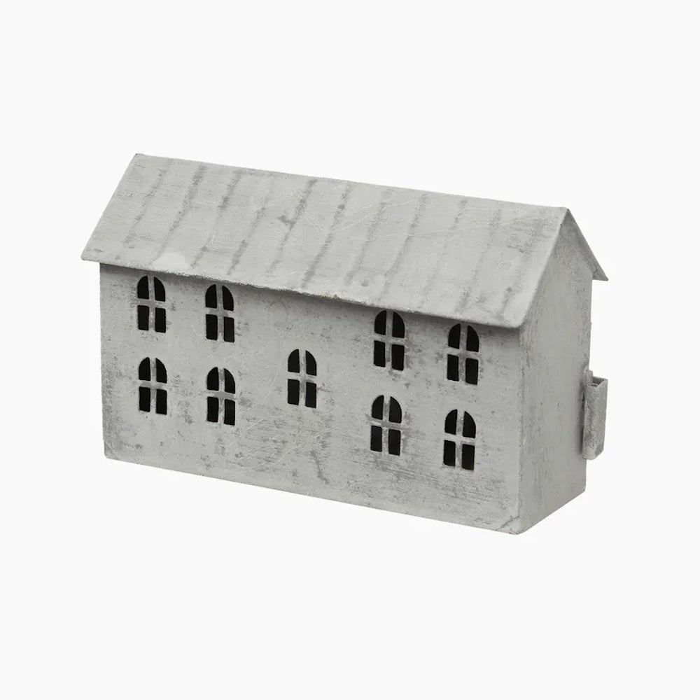 Zinc Tea Light House Long