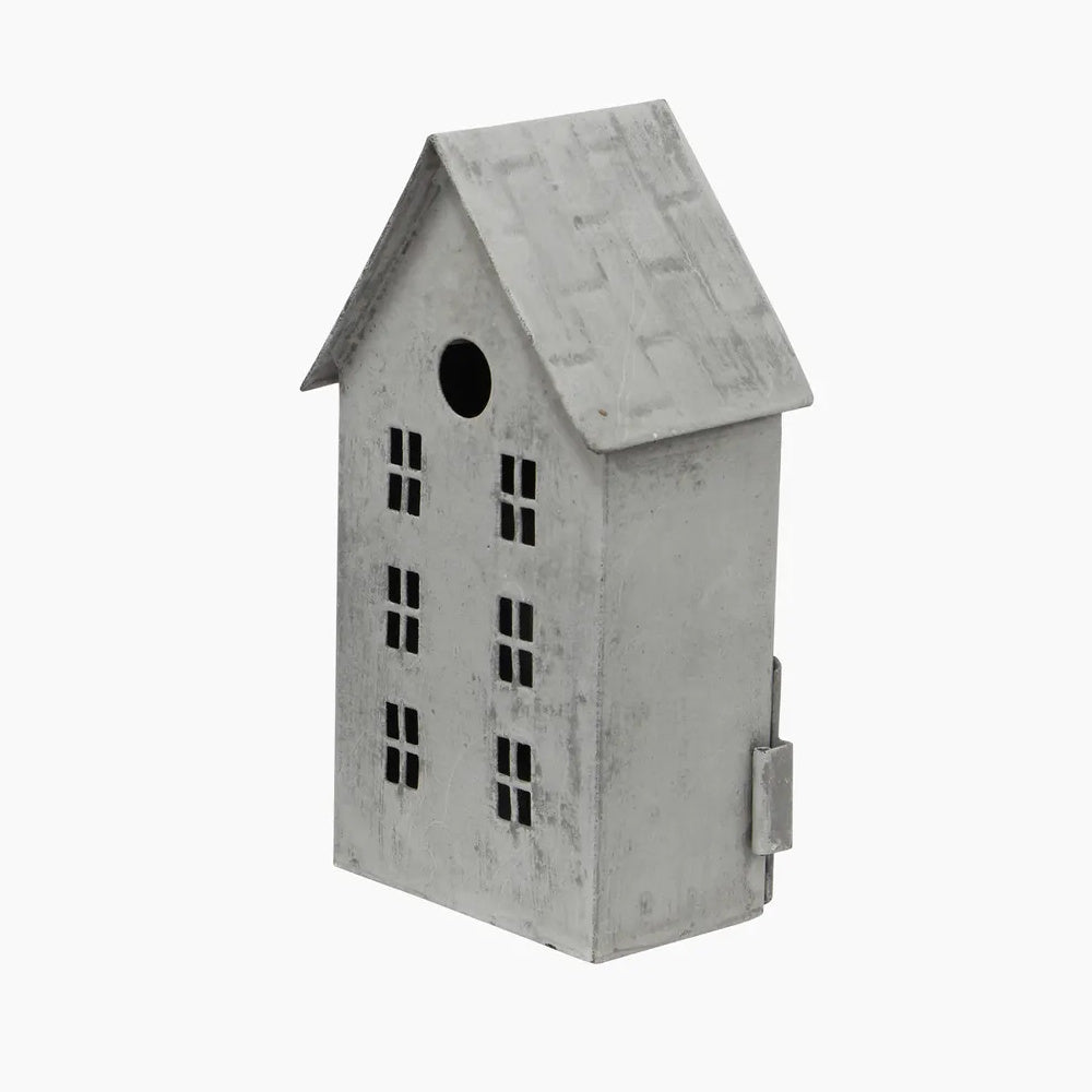 Zinc Tea Light House Tall