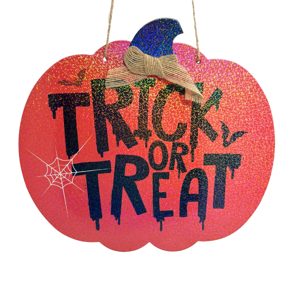 Fright Night Pumpkin Candy Door Sign