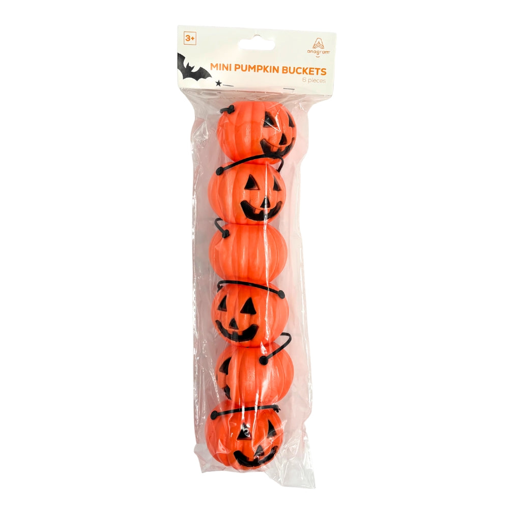Mini Pumpkins Treat Buckets 6pk