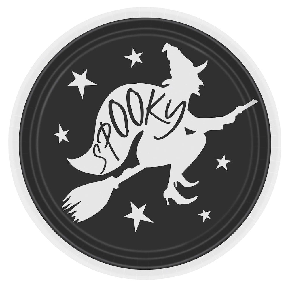 Fright Night Spooky Witch Dinner Plates 8pk