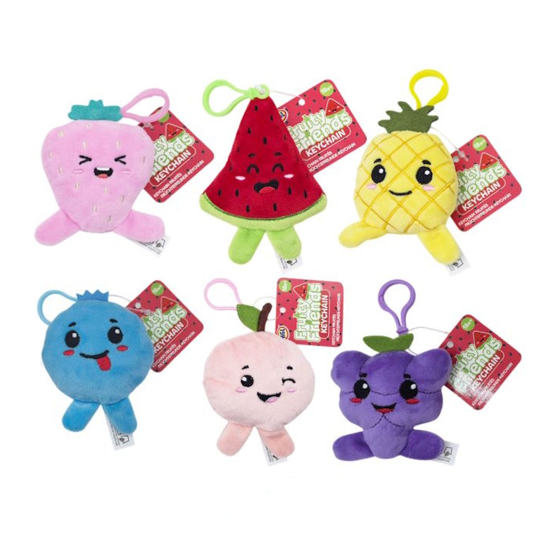 Fruity Friends Plush Keychain Assorted