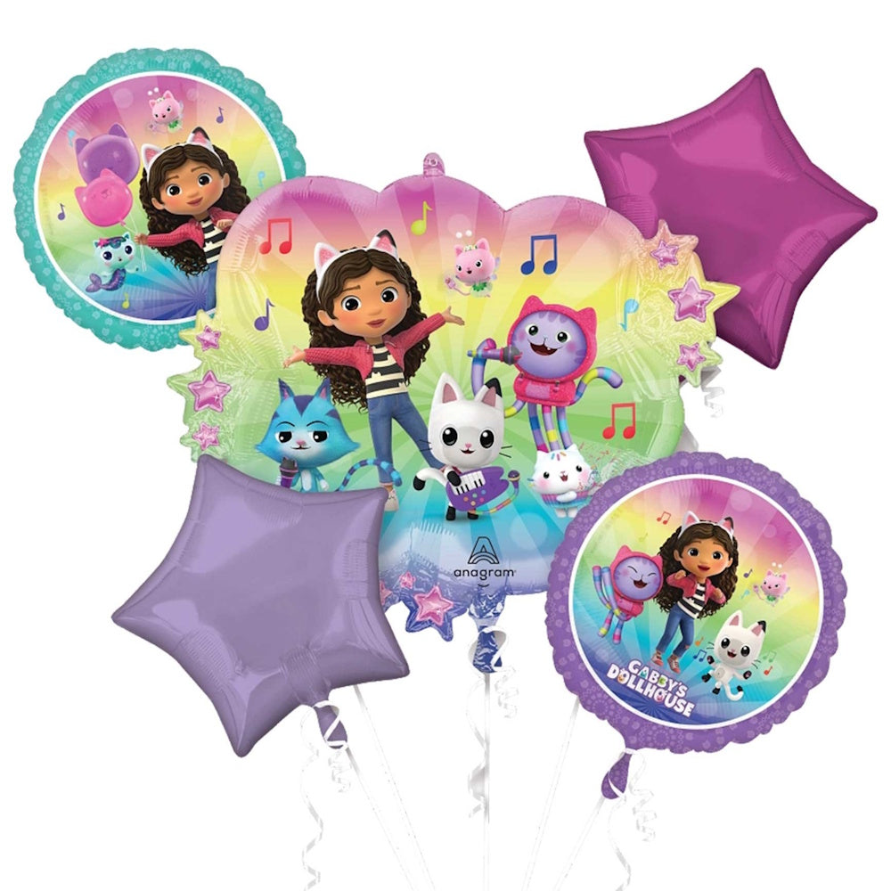 Gabby's Dollhouse Foil Balloon Bouquet