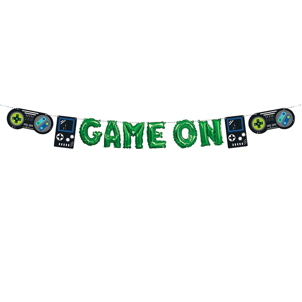Gamer Birthday Balloon Banner Kit