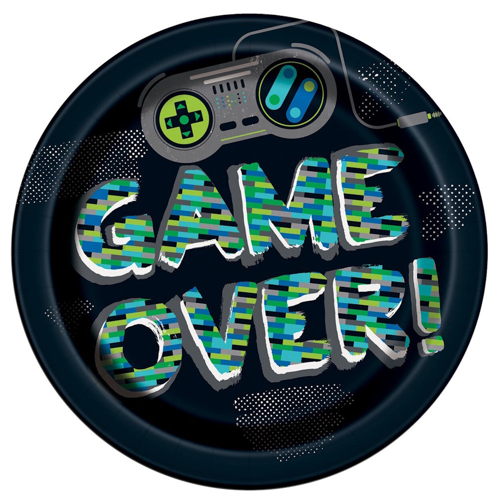 Gamer Birthday Dinner Plates 8pk