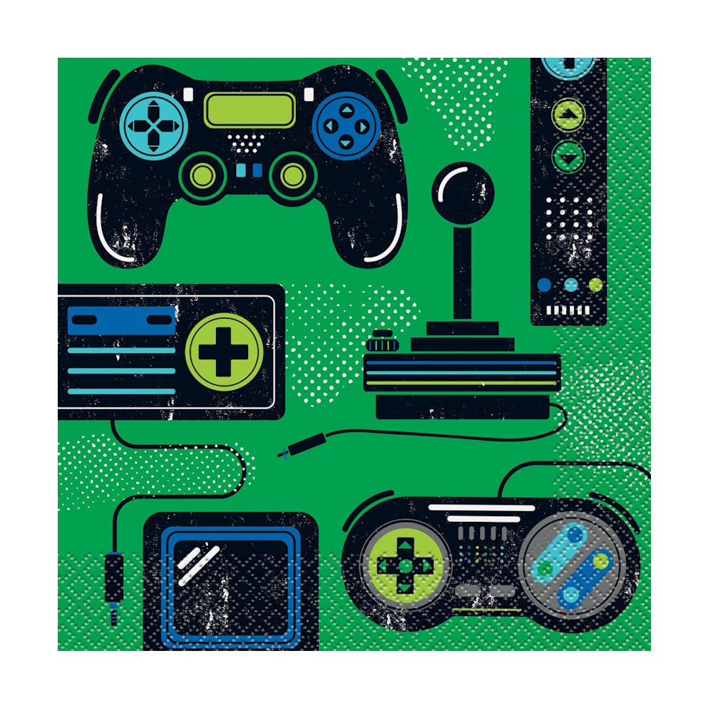 Gamer Birthday Lunch Napkins 16pk