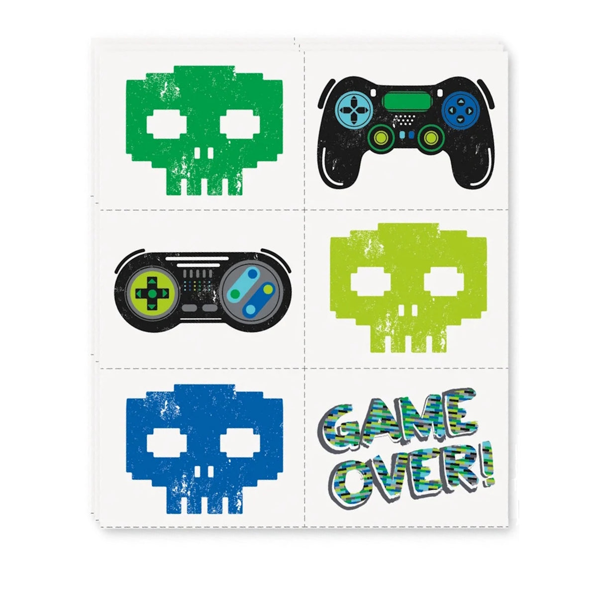 Gamer Birthday Tattoos 24pk