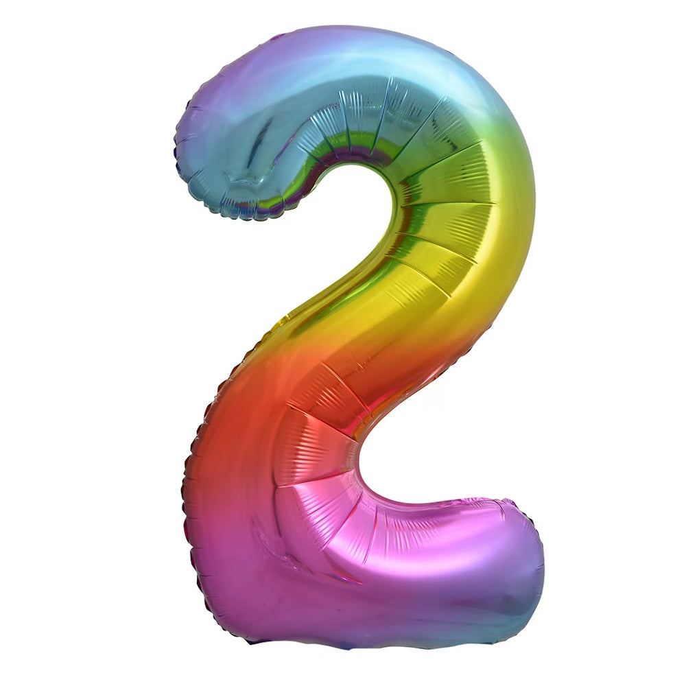 Giant Rainbow Number Foil Balloon - 2