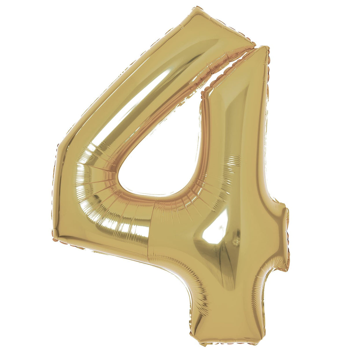 86cm White Gold Number Foil Balloon - 4
