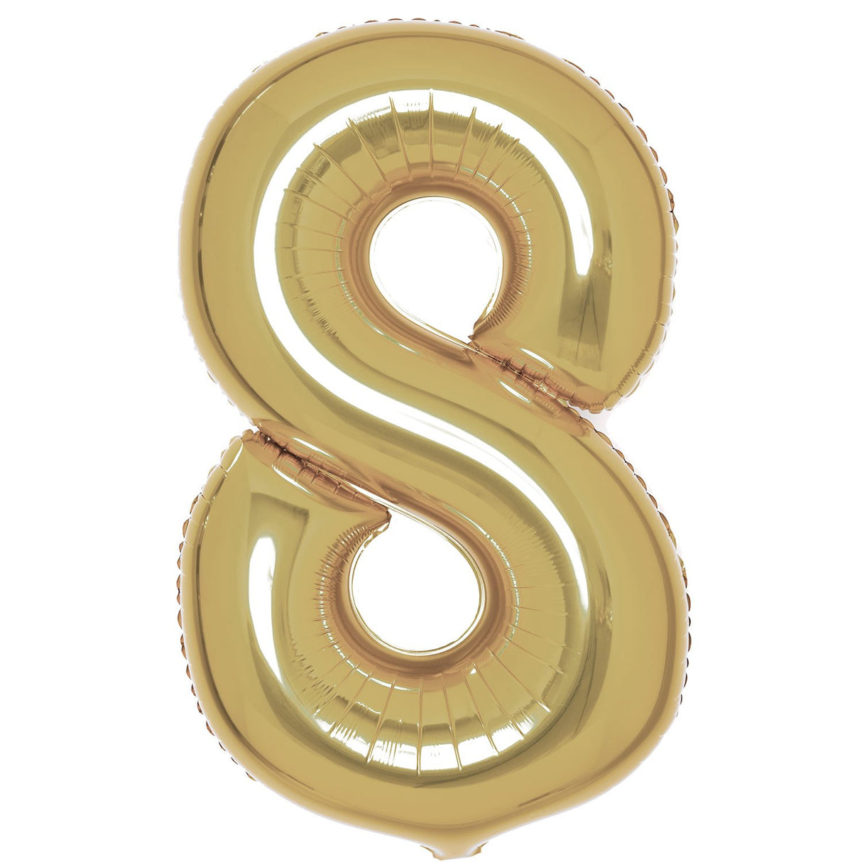 86cm White Gold Number Foil Balloon - 8