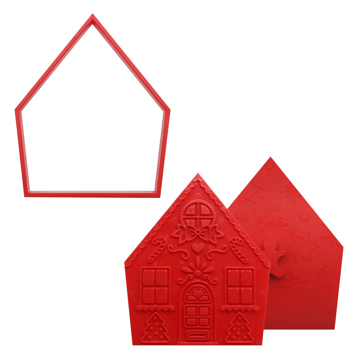 PME Gingerbread House Cookie Cutters & Stamps Set