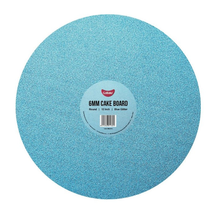 Blue Glitter Round Cake Board 12in