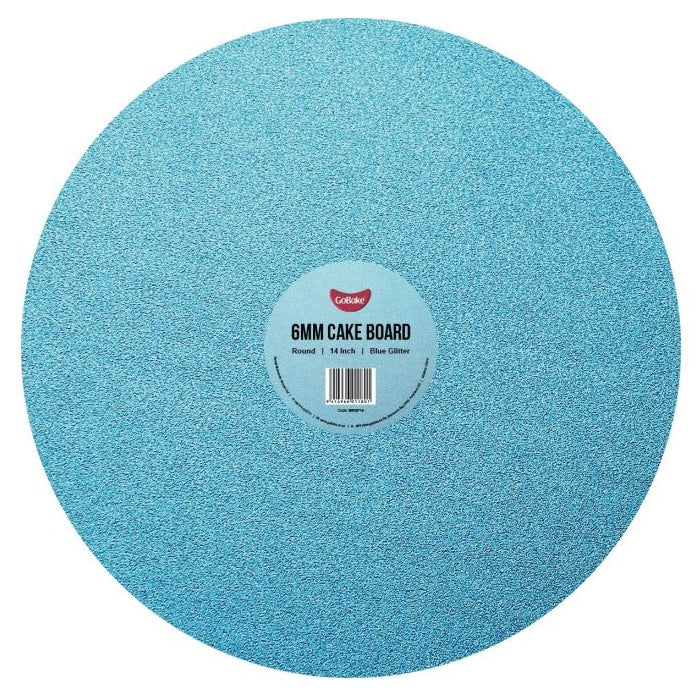Blue Glitter Round Cake Board 14in