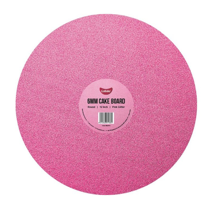 Pink Glitter Round Cake Board 12in