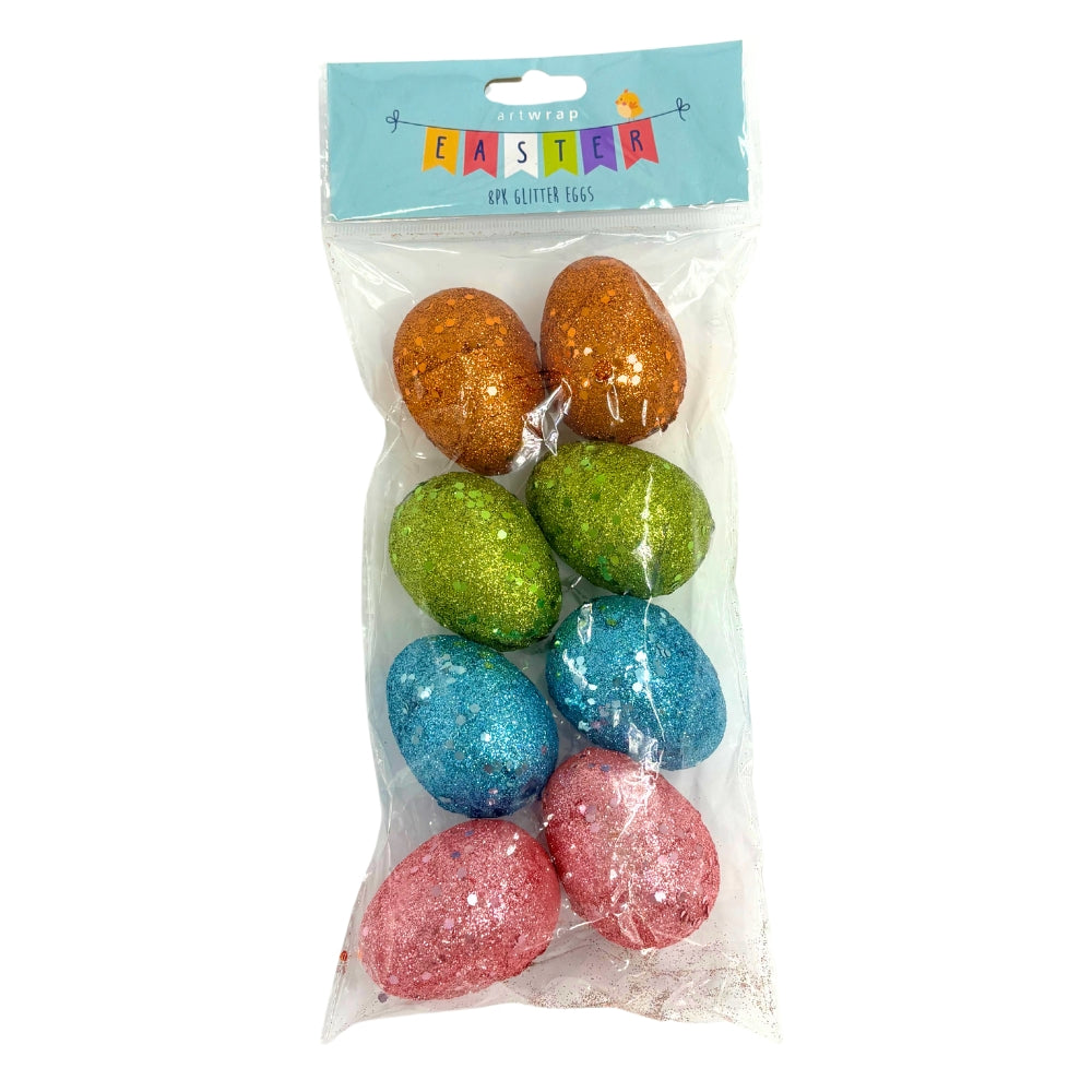 Glitter Fillable Eggs 8pk