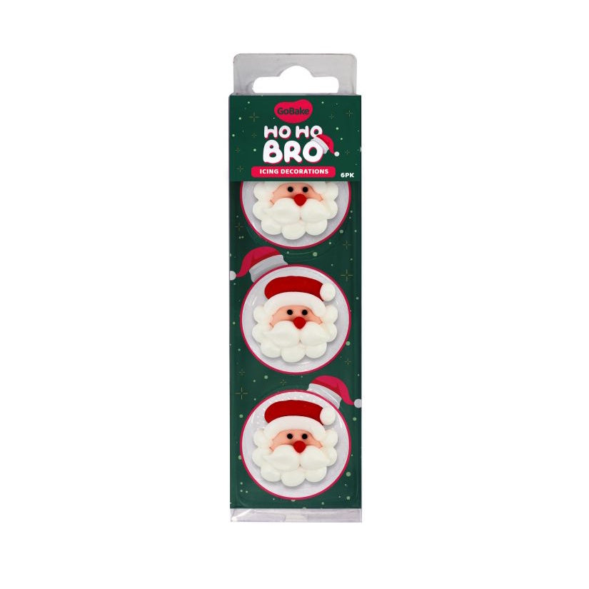 GoBake Icing Decorations - Ho Ho Bro 6pk