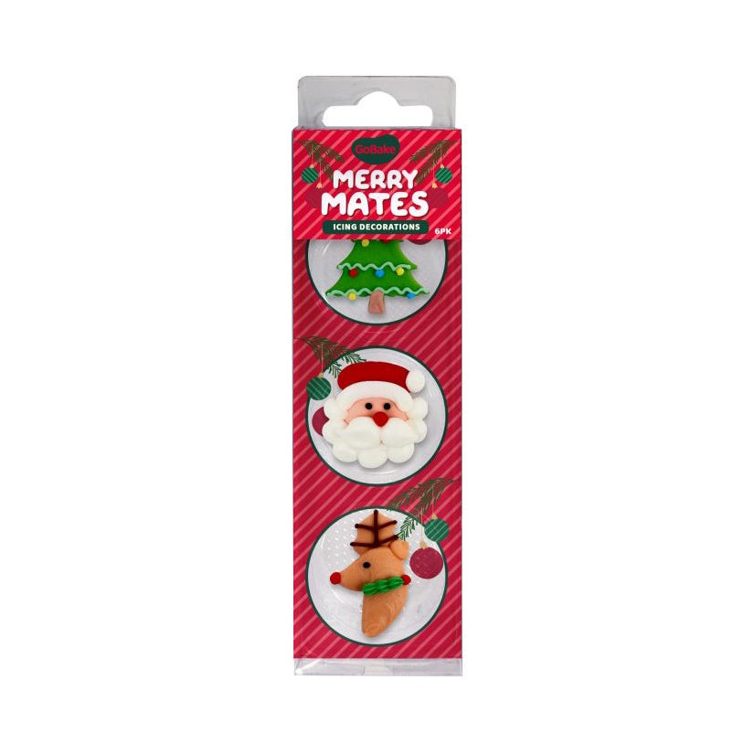 GoBake Icing Decorations - Merry Mates 6pk