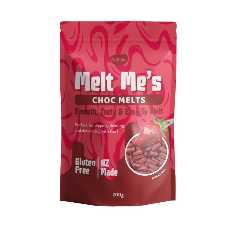 GoBake Melt Me's Choc Melts - Bright Red
