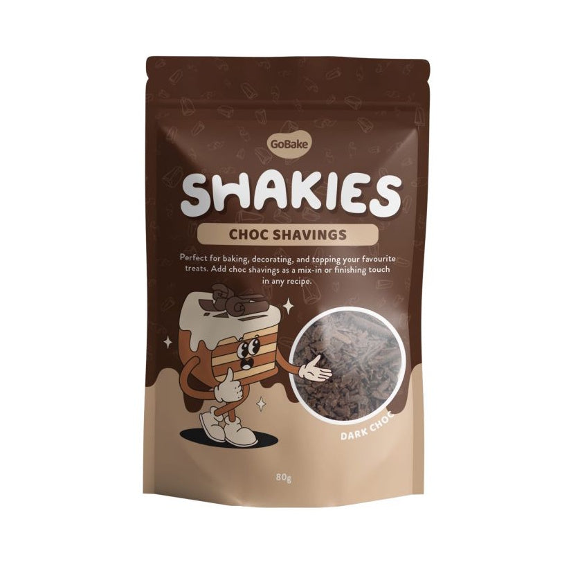 GoBake Shakies Choc Shavings - Dark Choc