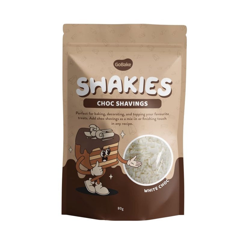 GoBake Shakies Choc Shavings - White Choc