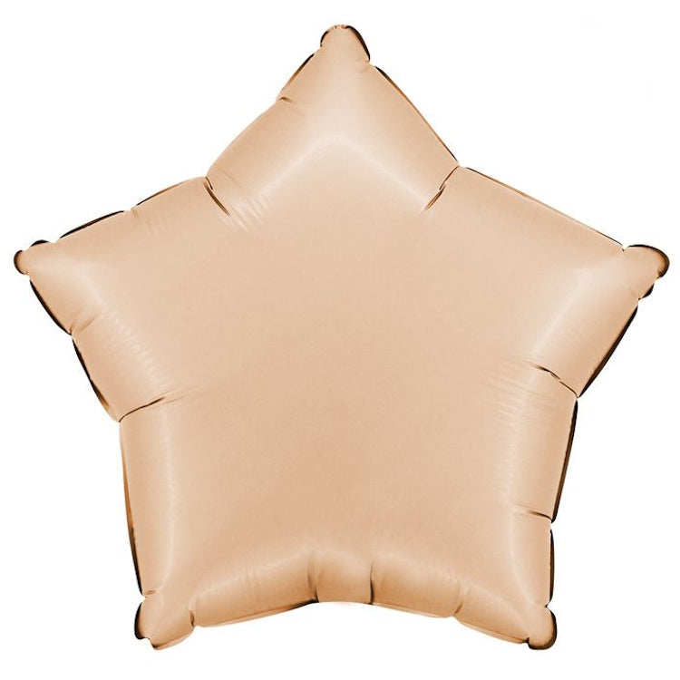 Star-Shaped Foil Balloon - Satin Nude