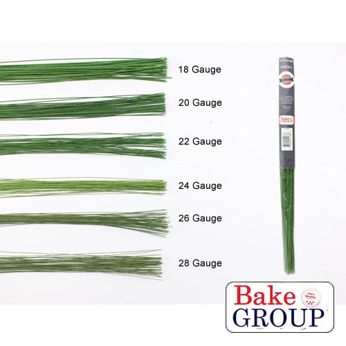 Green Flower Wire 28 Gauge 50pk