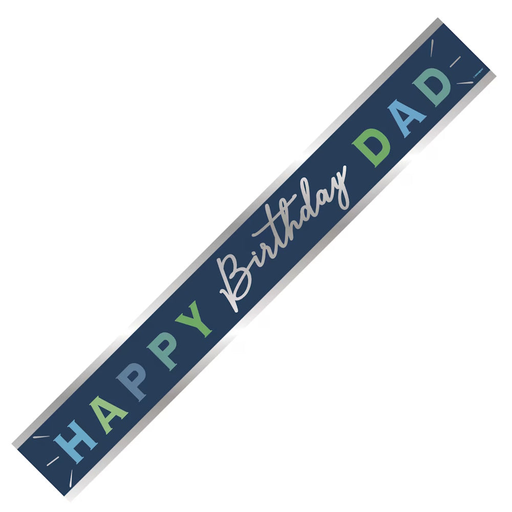 Happy Birthday Dad Foil Banner