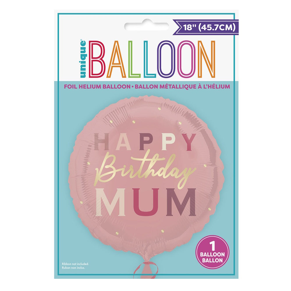 Happy Birthday Mum Foil Balloon