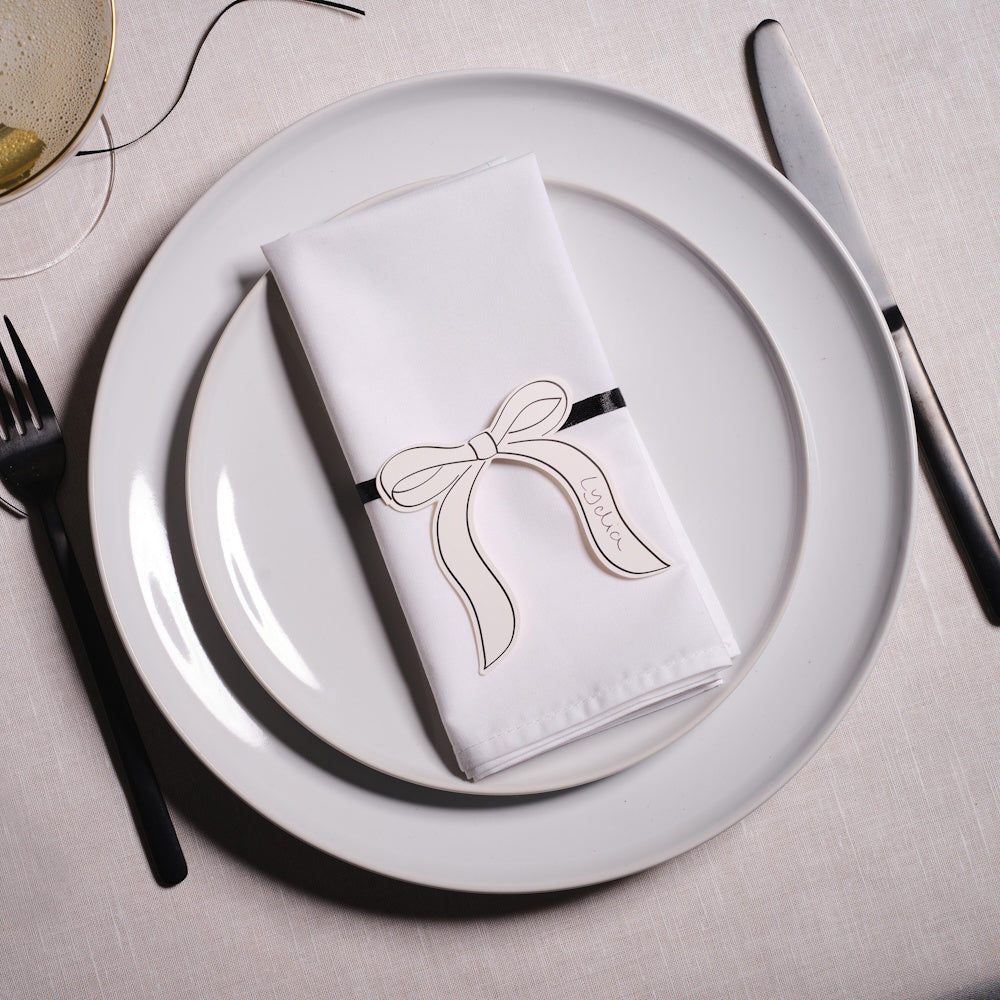 Happy Bowday Bow Shaped Place Cards 10pk