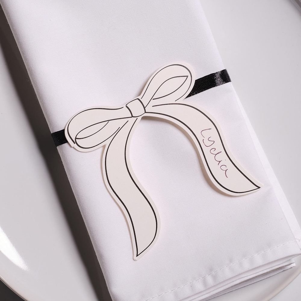 Happy Bowday Bow Shaped Place Cards 10pk