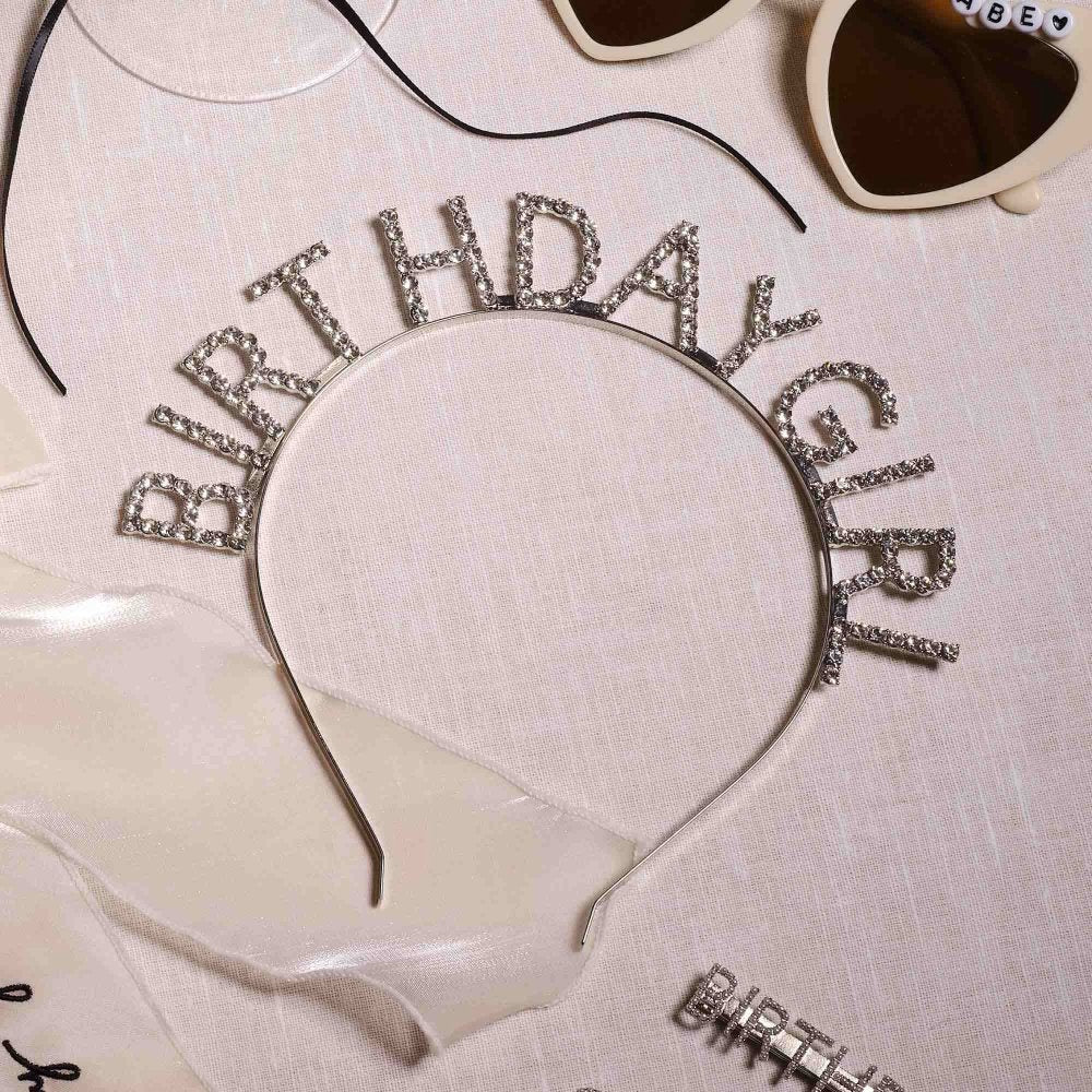 Happy Bowday Birthday Girl Embellished Headband