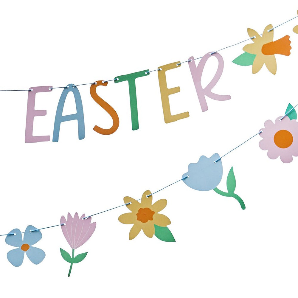 Happy Easter Floral Banner Set