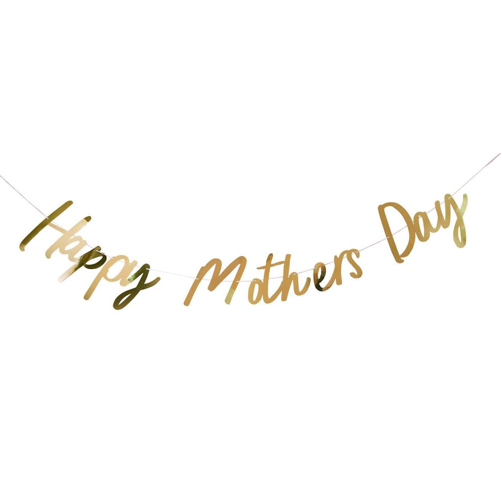 Gold Happy Mother's Day Banner