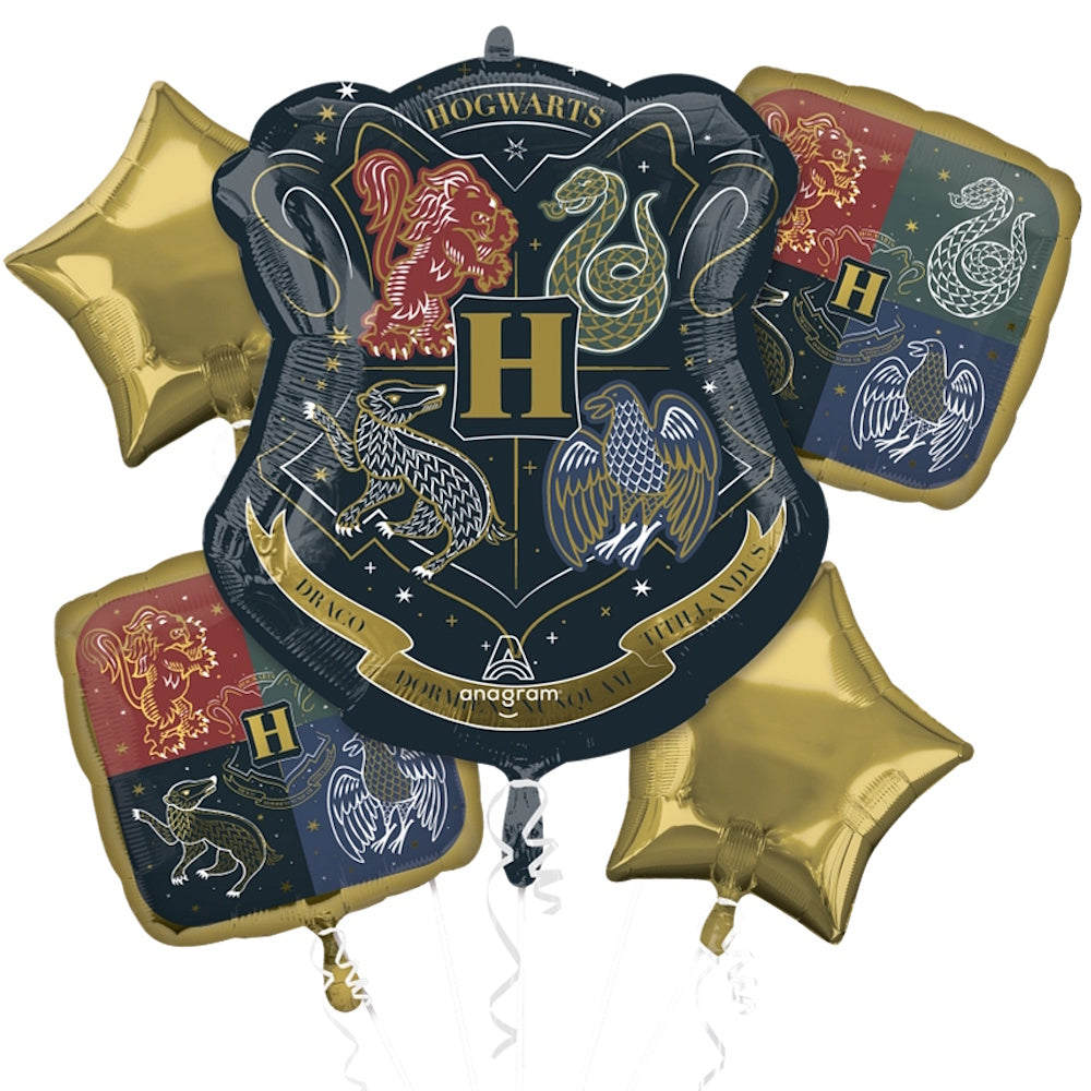 Harry Potter Hogwarts Crest Foil Balloon Bouquet