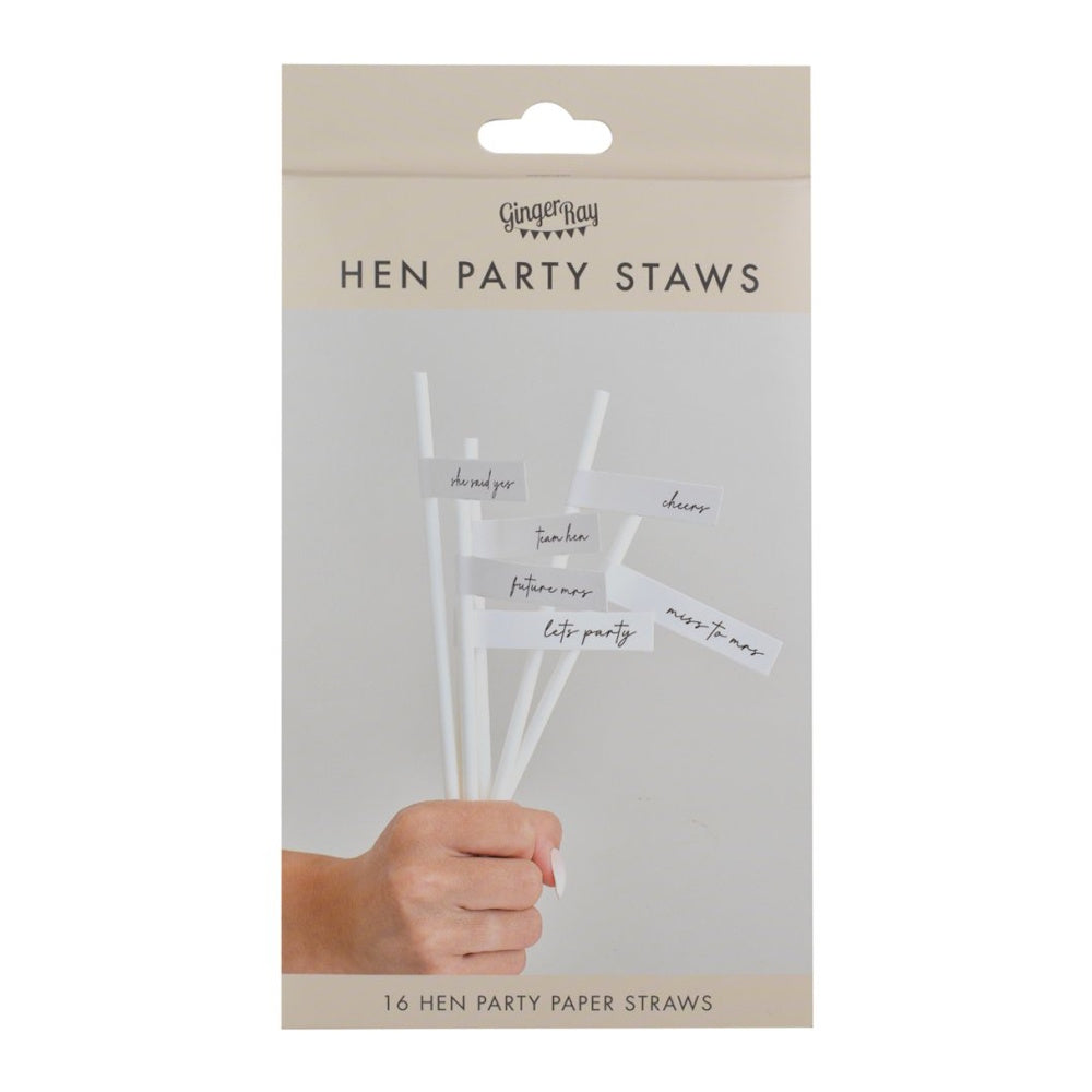 Hen Party Straws 16pk