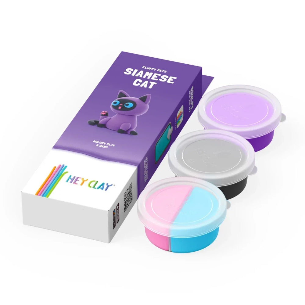 Hey Clay Fluffy Pets - Siamese Cat (3 Cans)