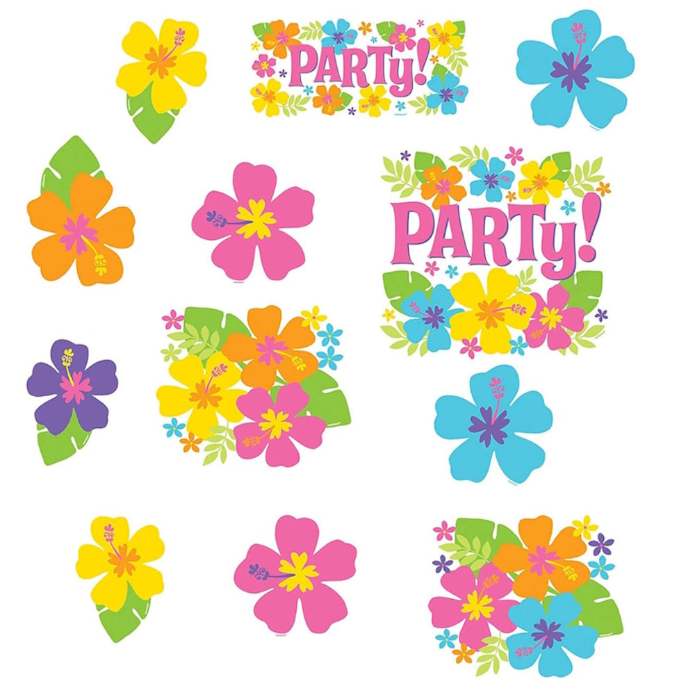 Hibiscus Cutout Decorations 12pk
