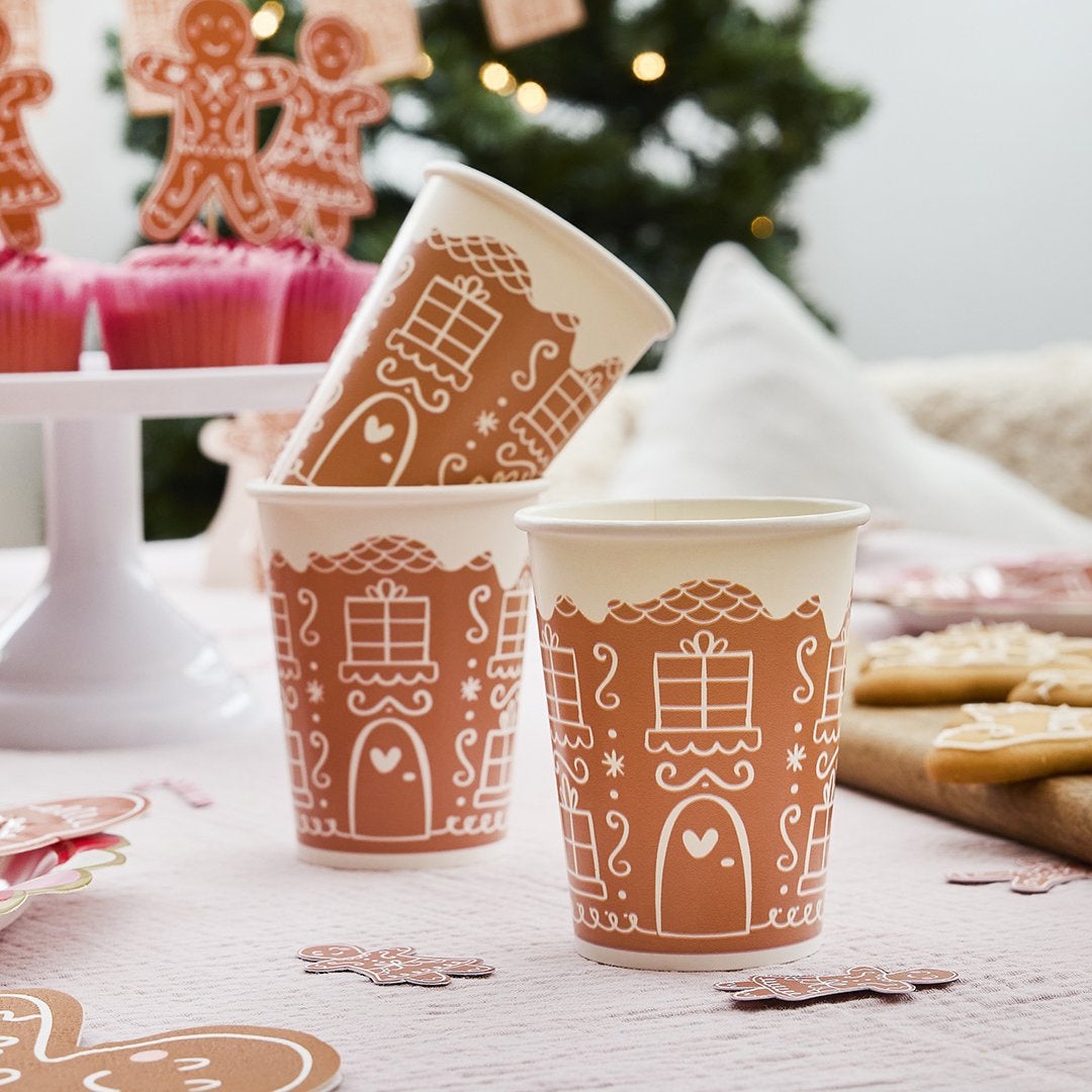 Gingerbread House Cups 8pk
