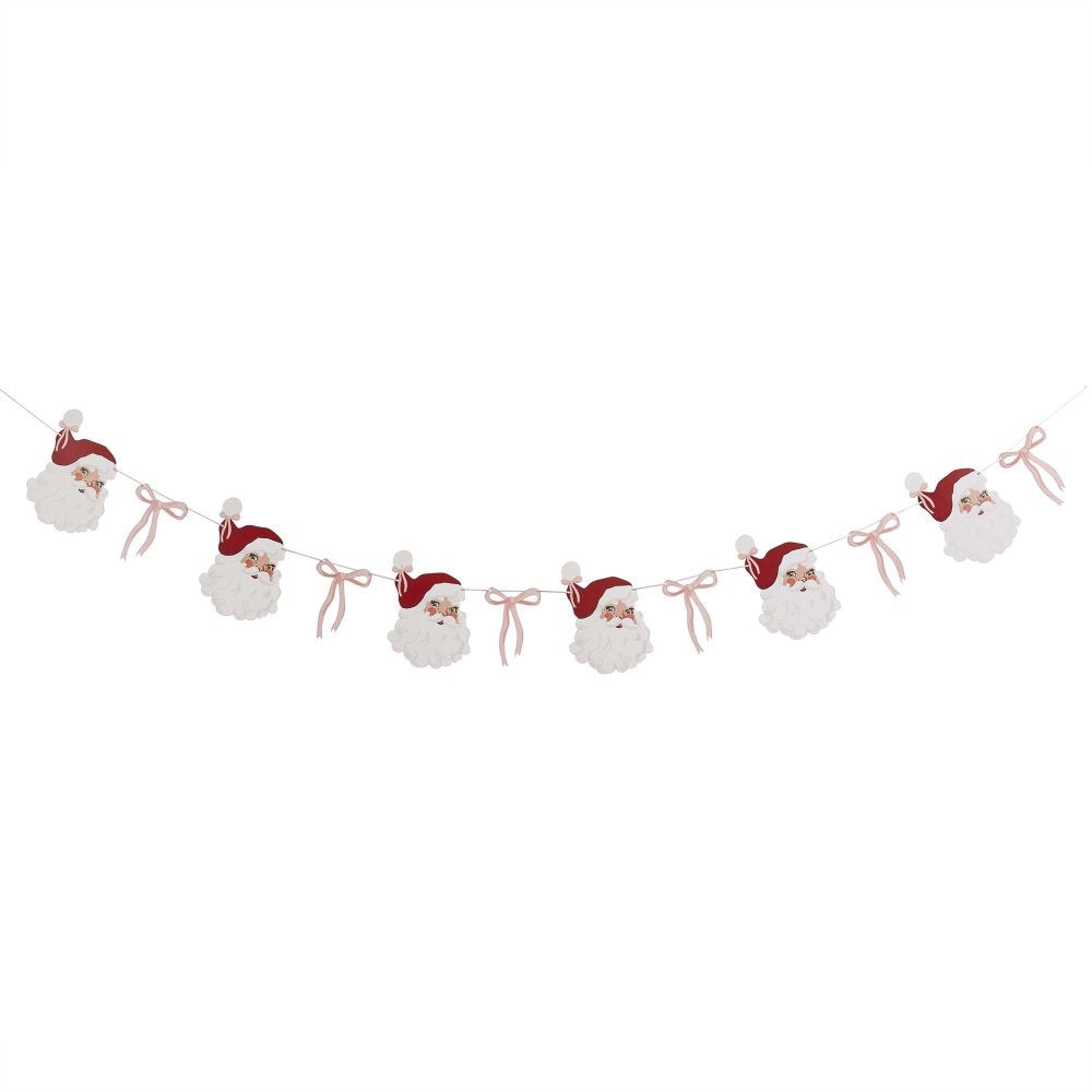 Santa Baby Santa & Bows Garland