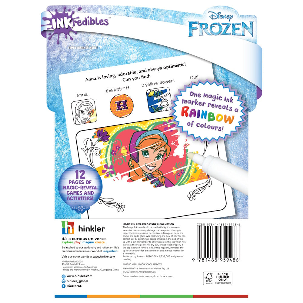 Inkredibles Magic Ink Pictures - Frozen