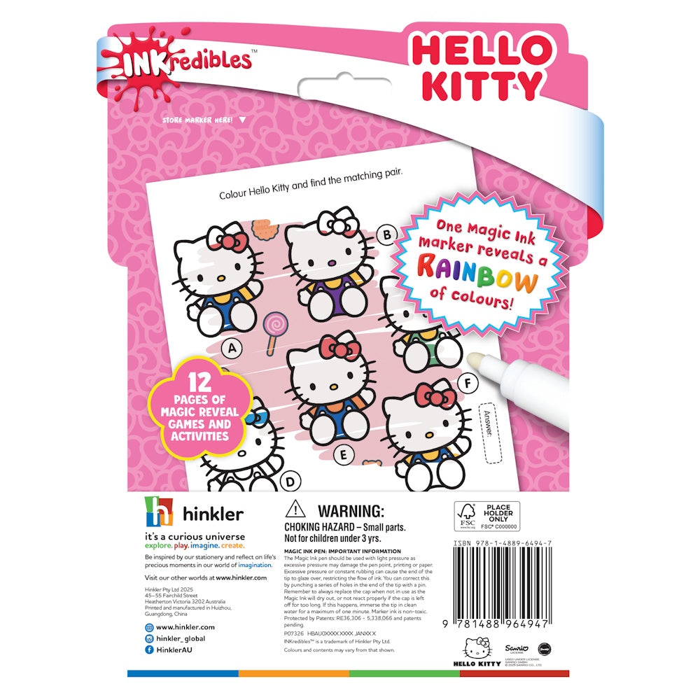 Inkredibles Magic Ink Pictures - Hello Kitty