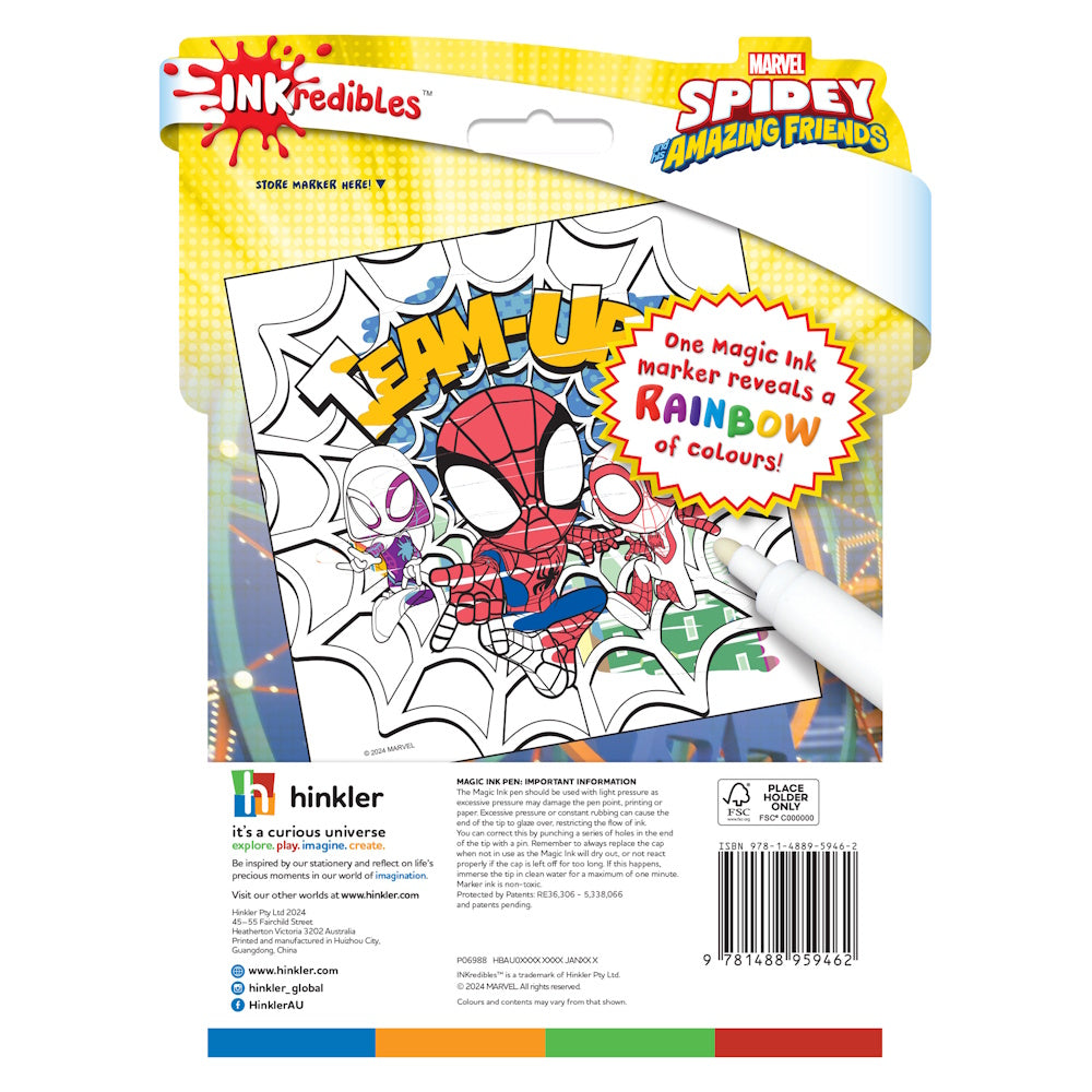 Inkredibles Magic Ink Pictures - Spidey & His Amazing Friends
