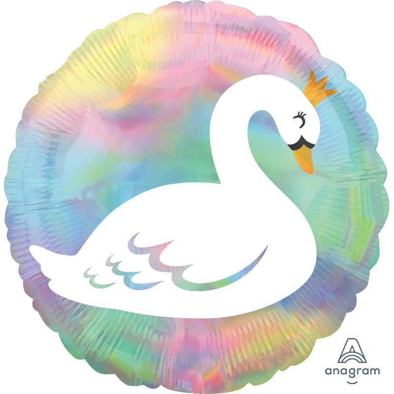Iridescent Pastel Swan Foil Balloon