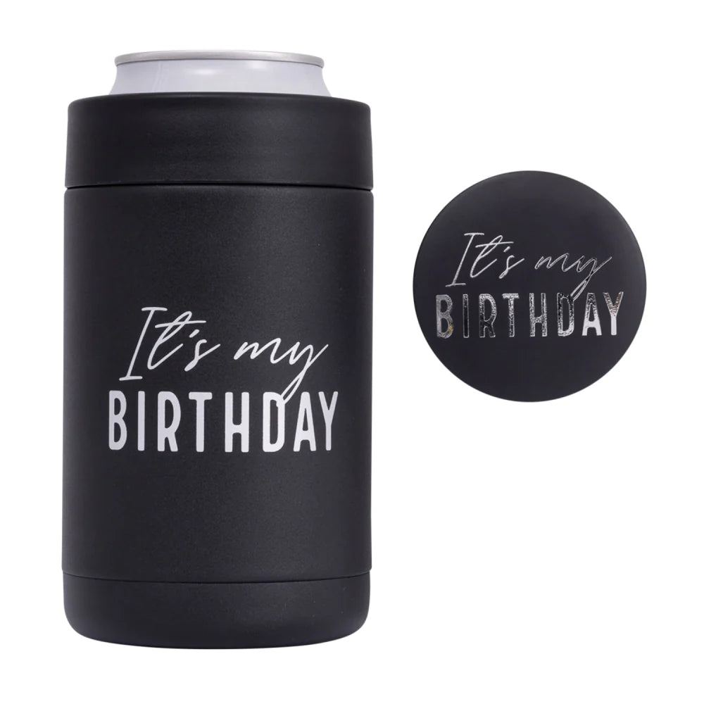 It's My Birthday Insulated Drink Cooler & Badge Set