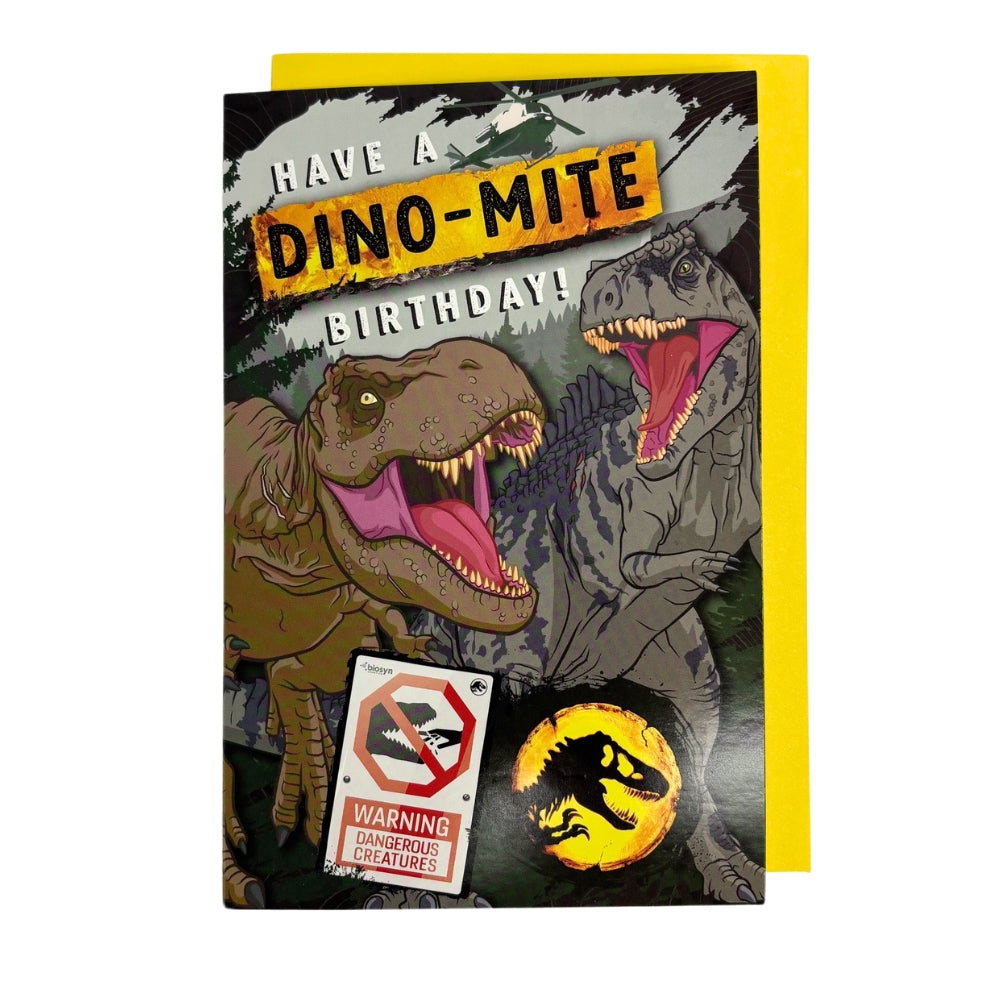 Jurassic World Birthday Card